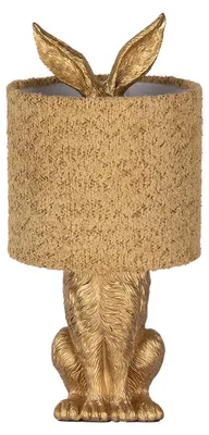 Zdjęcie produktu dla Clayre & Eef Lampa stołowa Rabbit Ø 20x43 cm Plastik w kolorze złotym