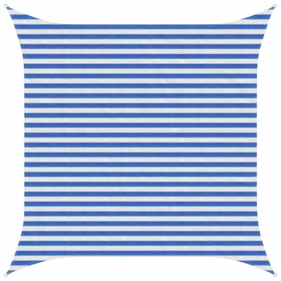 Image de Voile d'ombre Bleu et Blanc 3,6 x 3,6 m HDPE
