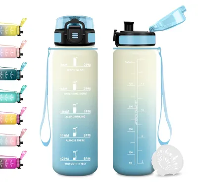 Produktbild von JAPORIA Trinkflasche 500ml, Trinkflasche Kohlensäure Geeignet, Wasserflasche mit