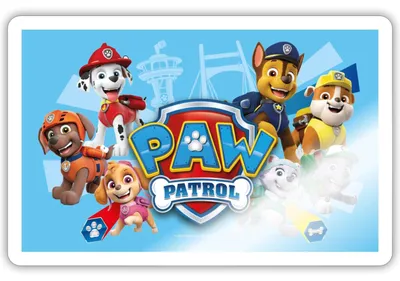 Produktbild von Spreadshirt Paw Patrol Hauptcharaktere Sticker Aufkleber, 10 x 10 cm, Weiß glänzend