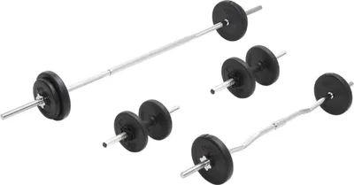 Produktbild von vidaXL Langhantel- und Kurzhantel-Set 30 kg