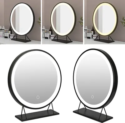 Produktbild von WYCTIN Kosmetikspiegel Schminkspiegel Mit LED Beleuchtung MakeUp Einstellbar Helligkeit 50*50cm