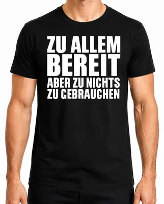 Productafbeelding van Klaar voor alles, maar zin in niets. Grappig, ironisch, kantoorhumeur. Heren T-shirt, zwart, maat S