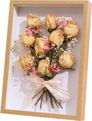 Produktbild von INF 8-Zoll Trockenblumen Schwebender Rahmen - Holz Hohl Fotorahmen für DIY