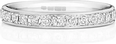 Produktbild von 9 Karat (375) Weißgold Eternity Damen - Diamant Trauring/Ehering/Hochzeitsring Brillant-Schliff 0.62 Karat GH - SI3-I1, 55 (17.5); TRS187669KWRSO