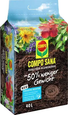 Produktbild von COMPO SANA® Qualitäts-Blumenerde 50 % weniger Gewicht 40 Liter