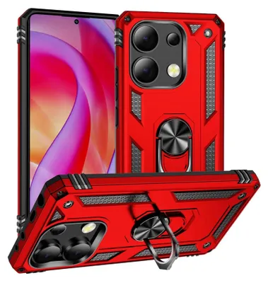 Immagine prodotto di Custodia per telefono cellulare Armor Shield per Xiaomi Redmi Note 13 4G Cover Ultra Hybrid Case Custodia per telefono cellulare, Rosso