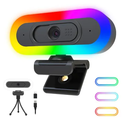 Productafbeelding van 2K streaming webcam met LED RGB, microfoon en licht