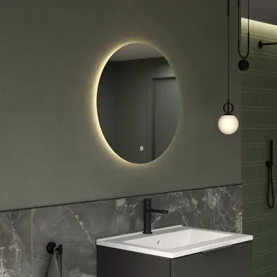 Produktbild von LED Lichtspiegel Badspiegel 2712 mit Spiegelheizung & Warm-/Kaltlichteinstellung - Rund Ø 60 cm