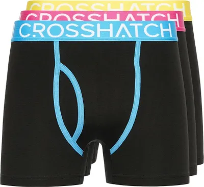 Produktbild von Crosshatch - "Trioglow" Boxershorts für Herren(3er-Pack) BG1147 (M) (Schwarz)