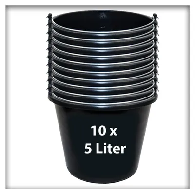 Produktbild von 10 Stk. 5 l Baueimer  Ernteeimer Putzeimer Wassereimer Mörteleimer