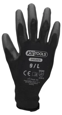 Obrázek produktu pro KS TOOLS Mikro rukavice z jemného úpletu-černé, 9, 12 párů ( 310.0470 )