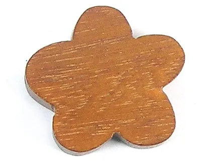 Productafbeelding van Houten Parels Bloem Waxed Bruin 25 x 25 mm voor Sieraden