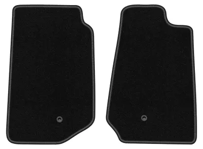 Image de Tapis avant en moquette aiguilletée pour Jeep Wrangler III JK 2006-2017 (tout-terrain) – 2 pièces, noirs, sur mesure – Wielganizator BASIC