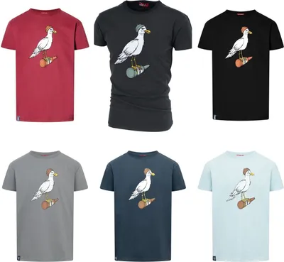 Produktbild von DERBE HAMBURG M-04-TS-STURMMÖWE Herren T-Shirt, Größe:M, Farbe:Cobblestone / Hawaiian Ocean