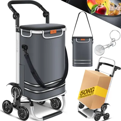 Produktbild von KESSER® Einkaufstrolley mit Kühlfach ideal für Stufen 56L Kapazität | klappbar & belastbar bis 50kg | Faltbarer Einkaufswagen Umhängetasche