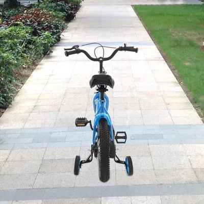 Image de Vélo pour enfants, 14 pouces, bleu - Vélo léger à deux roues - Siège réglable - Idéal pour les débutants