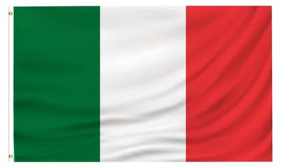 Italien-Flagge 90x150 cm, wetterfest, Polyester, mit Messingösen