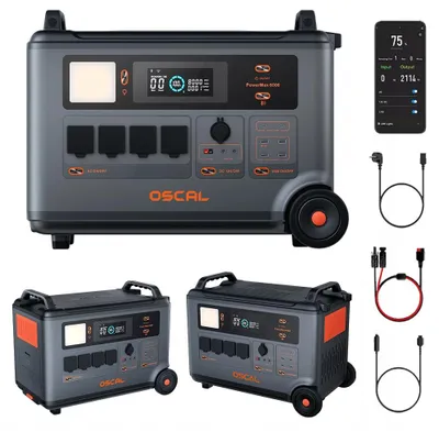 Produktbild von Tragbare Powerstation - Powermax6000 - 3.600 Wh - LiFePO4-Akku - Über 3.000 W - 9.000 W Spitzenleistung - 220 V - 14 Steckdosen