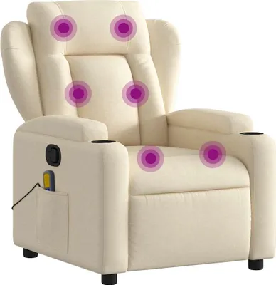 Produktbild von vidaXL Massagesessel Creme Stoff