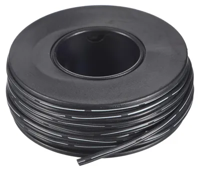 Silikonbandkabel 30AWG 2-polig 10m schwarz flexibel