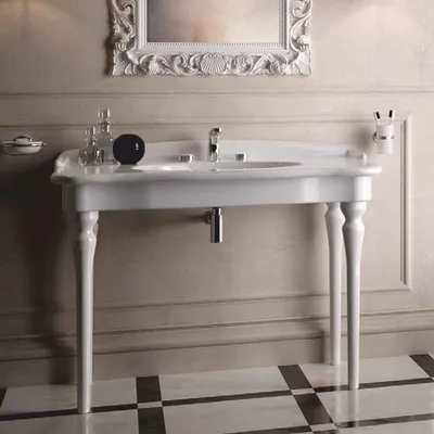 Image de Casa Padrino : lavabo Art nouveau de luxe, blanc, 93 cm - Meubles de salle de bains - Fabriqué en Italie