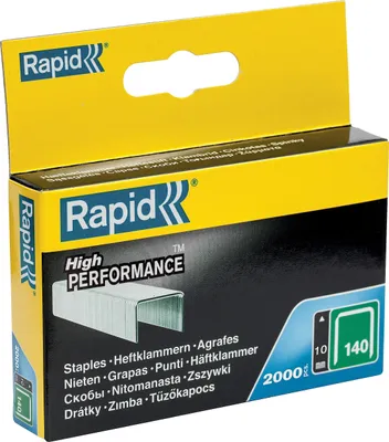 Zdjęcie produktu dla Rapid 11910731, Zszywki paczka, 1 cm, 2000 zszywek, Naprawa, Metal galwanizowany, Metaliczny
