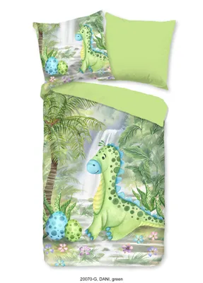 Produktbild von Duvet cover Good Morning 135x200 + 1* 80x80 cm - dinosaurs