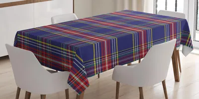 Obrázek produktu pro ABAKUHAUS Plaid ubrus, staromódní skotský tartanový venkovský styl s geometrickým vzorem, 140 x 200 cm, vícebarevný