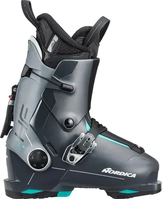 A single ski boot shown from the side against a white background.