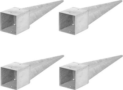 Immagine prodotto di ADGO Tubo innestabile, set di 4 travi per pali, travi per pali da recinzione, 120x120 lunghezza 900 mm
