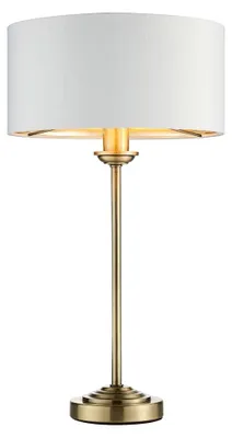 Immagine prodotto di Lampada da tavolo HIGHCLERE in ottone antico, 1xE14x15W, metallo, dimensioni: 44,7x25x25 cm, IP20, Endon