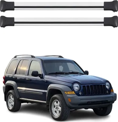 Obrázek produktu pro Příčné střešní nosiče pro Jeep Liberty Kj 2002-2007 Hliník Šedá
