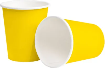 Produktbild von 10 Pappbecher sonnengelb gelb mit -Beschichtung
