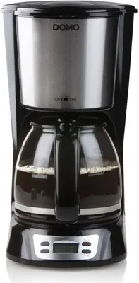 Obrázek produktu pro Kávovar s filtrem DOMO DO708K, 1,5 l, 12 šálků, 1000 W, LCD displej, 24hodinový časovač, černá a nerezová ocel