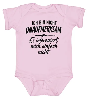 Obrázok produktu pre Nie som nepozorný/á. Zaujíma ma. Vyjadrenie. Sarkazmus. Body pre bábätko, ružová, veľkosť 0/3