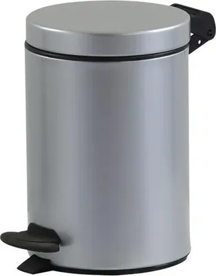 Image de Poubelle De Salle De Bain 3 L - Cyjeu Gris Métal - Rossignol