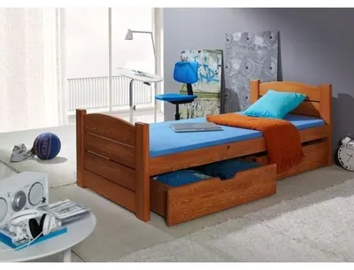 Obrázek produktu pro Jednolůžková postel se šuplíky 90x190 ASOL - olše
