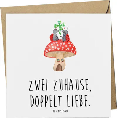 Produktbild von Mr. & Mrs. Panda Klappkarte Trennung von den Eltern - Weiß - Geschenk, Lebenshilfe, Vertrauem, Familienleben, Mutmacher, positive Energie, Trost, anlasskarte, Grußkarte