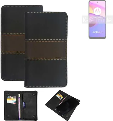 Produktbild von K-S-Trade Hülle Handyhülle kompatibel mit Motorola Moto E40 Schutzhülle Walletcase Bookstyle Tasche Schutz Case Handytasche Wallet Cover Kunstleder