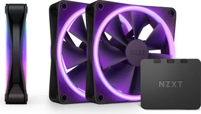 Produktbild von NZXT 120mm F-Series RGB DUO Fan Triple Black RF-D12TF-B1 retail - Gehäuse-Lüfter