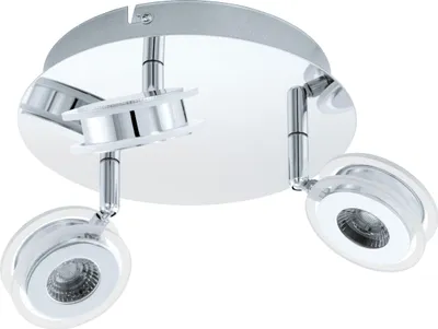 Produktbild von EGLO LED Deckenlampe Sarolo, Deckenstrahler, Edelstahl in chrom, Kunststoff in transparent warmweiß