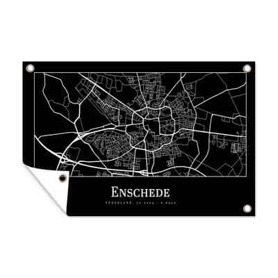 Obrázek produktu pro MuchoWow® Zahradní plakáty - Mapa - Enschede - Mapa města - Mapa města - 120x180 cm - Zahradní dekorace