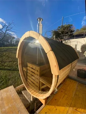Zdjęcie produktu dla Beczka saunowa, sauna beczkowa, sauna drewniana, sauna ogrodowa, beczka saunowa, domek beczkowy