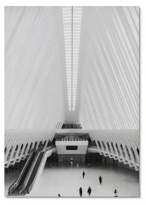 Produktbild von POSTER - 29x42 cm (A3) - Greg - Modernes Interieur mit dynamischen Linien und minimalistischer Komposition - Wandbild für Wohnzimmer Schlafzimmer & Flur, Modernes Poster Wanddeko, Ungerahmt