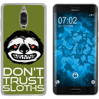 Produktbild von PhoneNatic Case kompatibel mit Huawei Mate 9 Pro Silikon-Hülle Crazy Animals Faultier M3