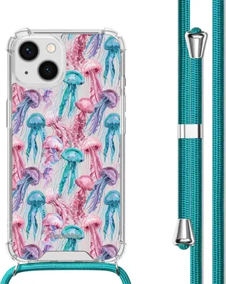 Zdjęcie produktu dla etui imoshion Design ze sznurkiem do Apple iPhone 14 - Jellyfish Watercolour