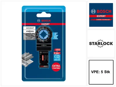 Immagine prodotto di Lama per taglio a tuffo AIZ 20 AIT L.20mm Plunge D.40mm 5 pz.Starlock BOSCH