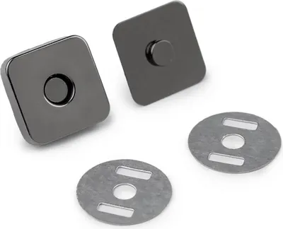 Produktbild von 5 Magnet-Verschlüsse 18x18mm Farbwahl - Taschen Schloss Verschluss