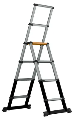 Image de Escabeau télescopique aluminium - 1,75 m 6 marches - pliable compact